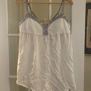 lululemon athletica White and Gray Strappy Top NWOT